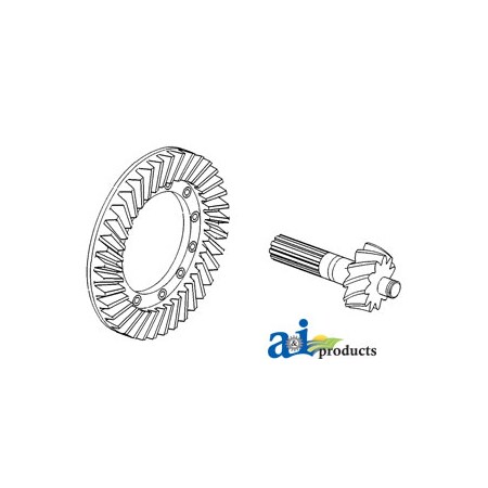 A & I Products Crown Wheel & Pinion Set 6" x12" x20" A-1664255M92